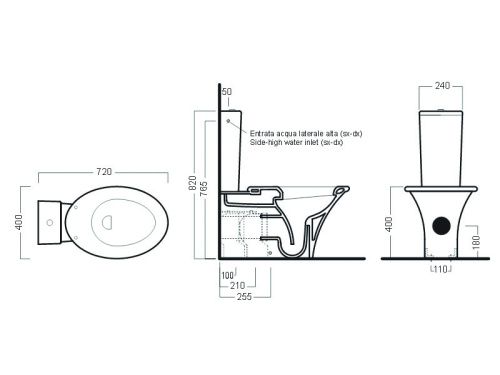 Чаша унитаза напольная Hatria SCULTURE YXZ401 цвет белый без сиденья душевой смыв - фото 3