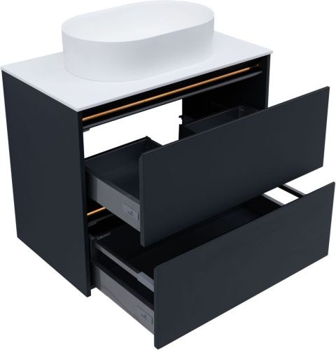 Тумба под раковину Allen Brau Activity 1.34004.AM 80х50 подвесная цвет черный - фото 5