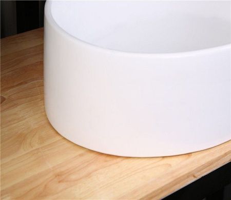 Раковина из сантехнического фаянса CeramaLux N9012 50х40 накладная цвет белый без отверстий под смеситель