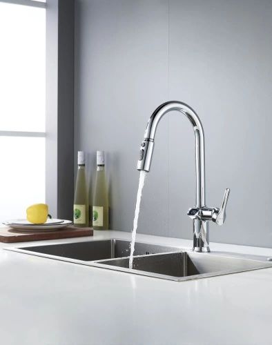 Смеситель для кухни Knotlor KN-100 на мойку хром - фото 4