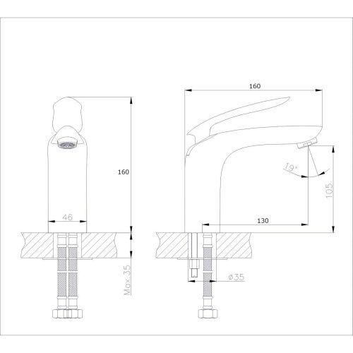 Смеситель Rush Island IS6535-11 на раковину хром - фото 2