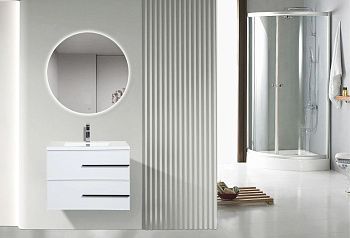 Тумба с раковиной Parly Bella Bella70 70х50 подвесная цвет белый