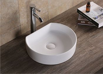 Раковина из сантехнического фарфора Cerutti SPA CR7088 40х40 накладная цвет белый без отверстий под смеситель