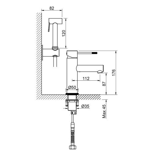 Смеситель Timo Saona 2360/03G на раковину черный - фото 4