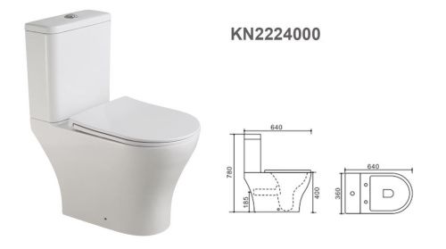 Унитаз-компакт напольный с бачком Stella Polar Адамус SP-00001856 белый с сиденьем микролифт безободковый смыв воронка-водоворот - фото 3