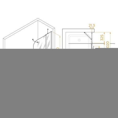 Душевая шторка на ванну RGW Screens 03111210-11 100х150 стекло прозрачное профиль хром ориентация универсальная - фото 2