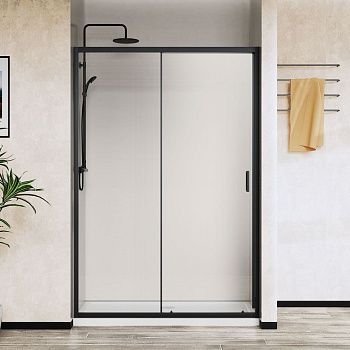 Душевая дверь Vincea City VDS-5CT140CLB 140х195 стекло прозрачное профиль черный