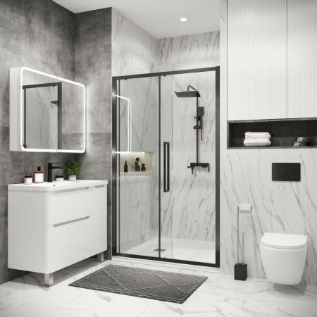 Душевая дверь Grossman Cosmo 100.K33.02.110.42.00 110х195 стекло прозрачное профиль графит