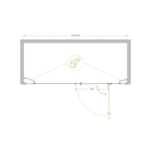 Душевая дверь Cezares VERONA VERONA-W-B-13-90+60/30-C-Cr 175х195 стекло прозрачное профиль хром - фото 3