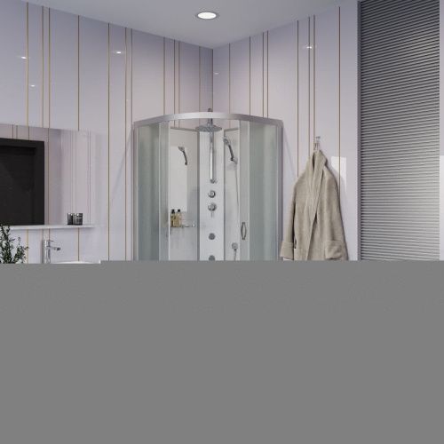 Душевая кабина Niagara Classic 23091424BKTG 100х100 четверть круга без крыши ориентация универсальная - фото 3