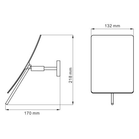 Зеркало косметическое WasserKRAFT 1001BLACK