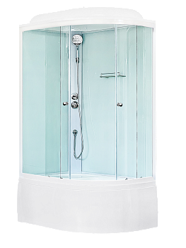 Душевая кабина Royal Bath BK RB8120BK5-WT-L 120х80 асимметричная с крышей ориентация левая