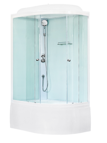 Душевая кабина Royal Bath BK RB8120BK5-WT-L 120х80 асимметричная с крышей ориентация левая