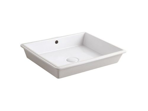 Раковина из сантехнического фаянса Simas S 60 bia 60х40 встраиваемая цвет белый - фото 2