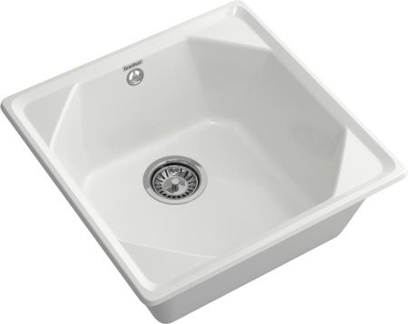 Кухонная мойка Granfest Unique U-500 иней 50х50 цвет белый поверхность матовая
