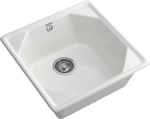 Кухонная мойка Granfest Unique U-500 иней 50х50 цвет белый поверхность матовая - фото 2