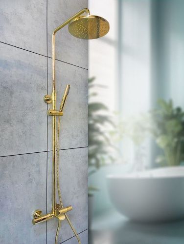 Душевая стойка AltroBagno Costanza AltroBagnoCostanza030419Or настенная цвет золото - фото 2
