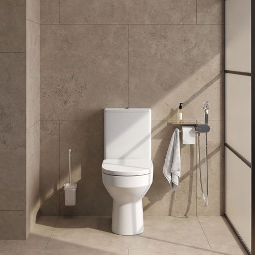 Унитаз напольный с бачком Am.Pm Spirit V2.0 CK70C1804W белый с сиденьем микролифт безободковый душевой смыв