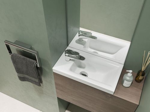 Раковина из сантехнического фарфора Santek Миранда WH302500 40х20 накладная цвет белый - фото 4