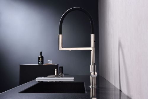 Смеситель для кухни Paulmark TORNADO To213402-BS на мойку никель - фото 2