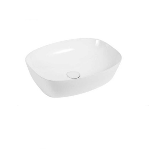 Раковина из сантехнического фарфора Vincea VBS-305 50х40 накладная цвет белый без отверстий под смеситель