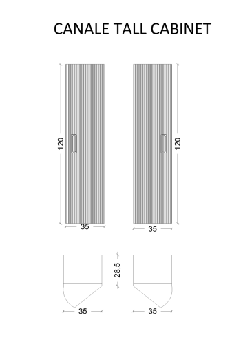 Шкаф-пенал Armadi Art Vallessi Avantgarde 846-BCR 40х120 подвесной цвет черный - фото 2