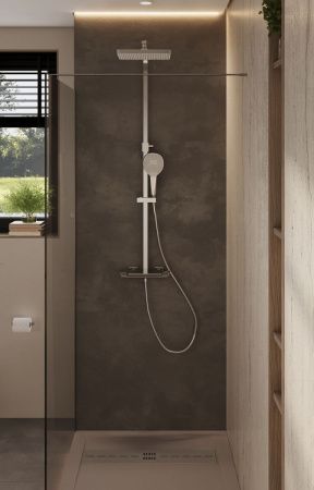 Душевая перегородка Allen Brau Infinity 3.21026.BA.T 140х200 стекло тонированное профиль серебро