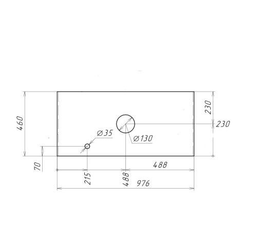 Столешница Grossman Флай 501002 100х50 накладная цвет серый - фото 4