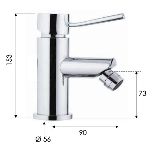 Смеситель Remer Minimal N21 на биде хром - фото 2