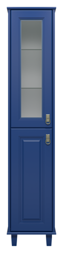 Шкаф-пенал Misty Версаль П-Вер05035-111ВСЛ 40х180 напольный цвет синий - фото 2