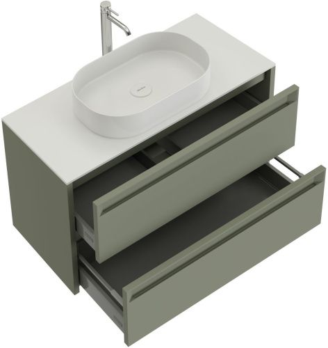 Тумба под раковину Allen Brau Fantasy 2.0 1.11001.CGM 2.0 80х50 подвесная цвет зеленый - фото 2