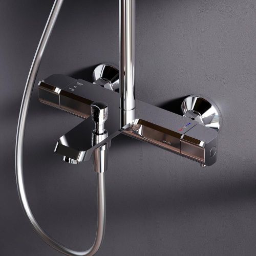 Душевая стойка Am.Pm Func F078F500 настенная цвет хром с термостатом - фото 4