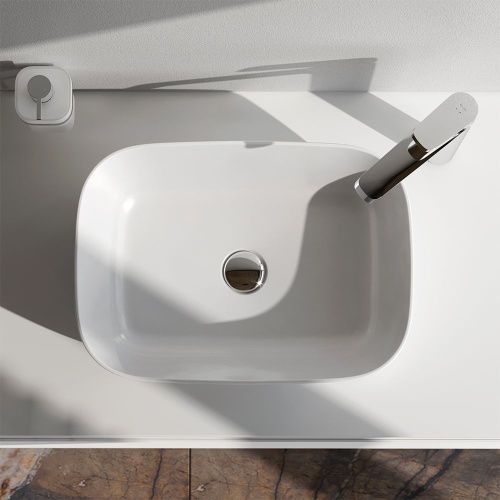 Раковина из сантехнического фарфора Am.Pm Func M8FWCC10450WG 50х30 накладная цвет белый без отверстий под смеситель - фото 4