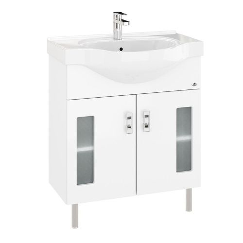 Тумба под раковину Onika Кристалл 107024 70х30 напольная цвет белый