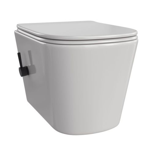 Унитаз подвесной Taliente Correto CR25200+SMnero белый с сиденьем микролифт безободковый смыв торнадо