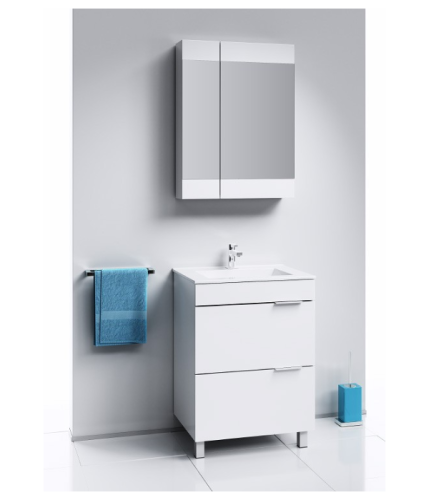 Тумба под раковину Aqwella Y Br.01.06/2/W 60х40 напольная цвет белый - фото 2