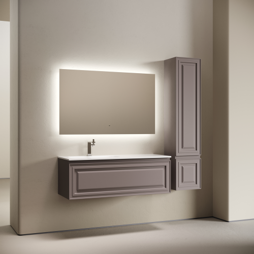 Тумба под раковину Sancos Very VR120LSM 120х40 подвесная цвет серый - фото 2