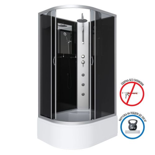 Душевая кабина Niagara Classic 25101434RBKTG 120х80 асимметричная без крыши ориентация правая - фото 2