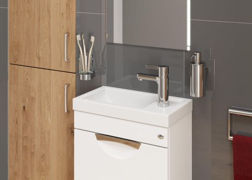 Тумба под раковину Onika Комо 104507 50х30 подвесная цвет белый - фото 5