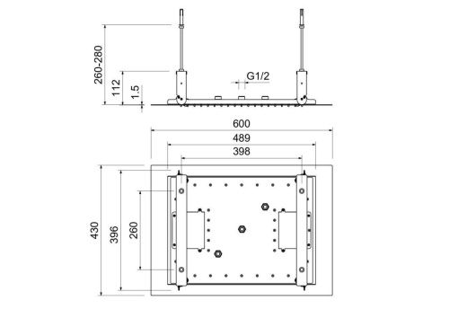 Верхний душ Aquatek AQ2083MB 45х60 черный - фото 3