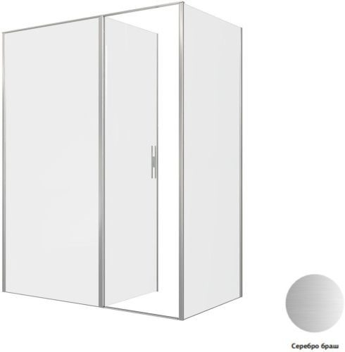 Душевой уголок Allen Brau Priority 3.31038.BA + 3.31044.BA 160х90 стекло прозрачное профиль серебро без поддона - фото 3