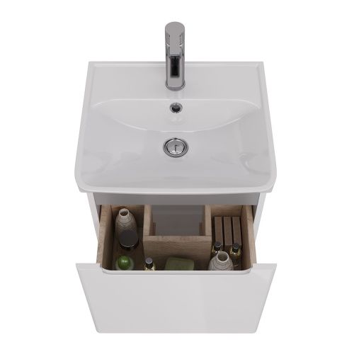 Тумба под раковину LeMark Buno mini LM05BM45T 40х40 подвесная цвет белый - фото 3