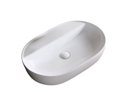 Раковина из сантехнического фарфора Cerutti SPA CR0076 50х40 накладная цвет белый 1 отверстие под смеситель - фото 3