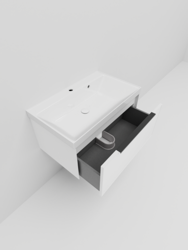 Тумба с раковиной La Fenice SIMPLA NFNC-01-SIM-B-80-3-80 80х50 подвесная цвет белый - фото 3