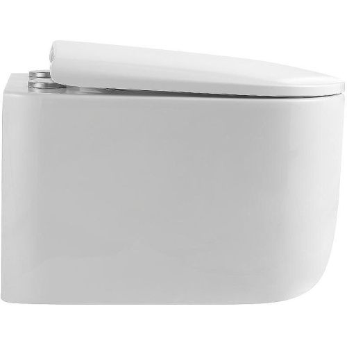 Унитаз подвесной Boheme Flow 969-SET-W цвет белый с сиденьем микролифт безободковый смыв торнадо - фото 3