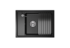 Кухонная мойка Granula Kitchen Space 7305, ШВАРЦ 75х50 цвет черный поверхность матовая