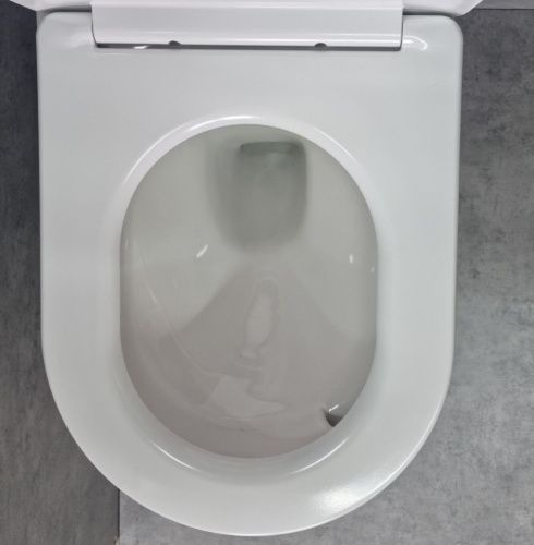 Унитаз подвесной CeramaLux TR5178 белый с сиденьем микролифт смыв торнадо - фото 5