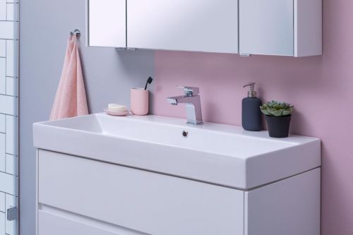 Комплект мебели: тумба с раковиной + зеркало-шкаф Aquanet Бруклин 00207800 100х40 напольный цвет белый - фото 3