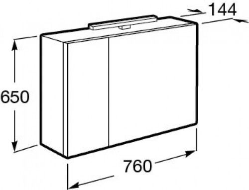 Зеркало-шкаф Roca Etna 7857304806 80х70 подвесной цвет белый - фото 4