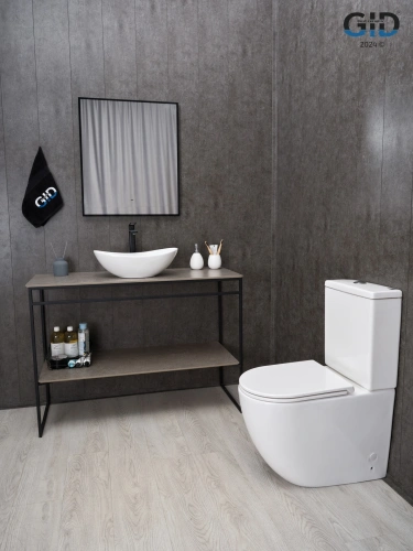 Раковина керамическая Gid Lago 51201 50х30 накладная цвет белый без отверстий под смеситель - фото 4